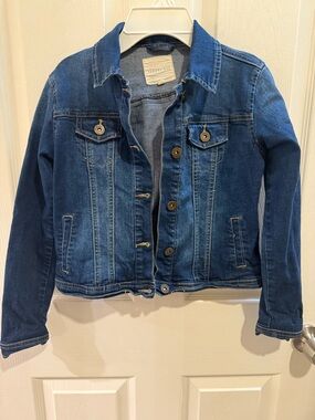 Copper Key Blue Denim Jacket with Button Front